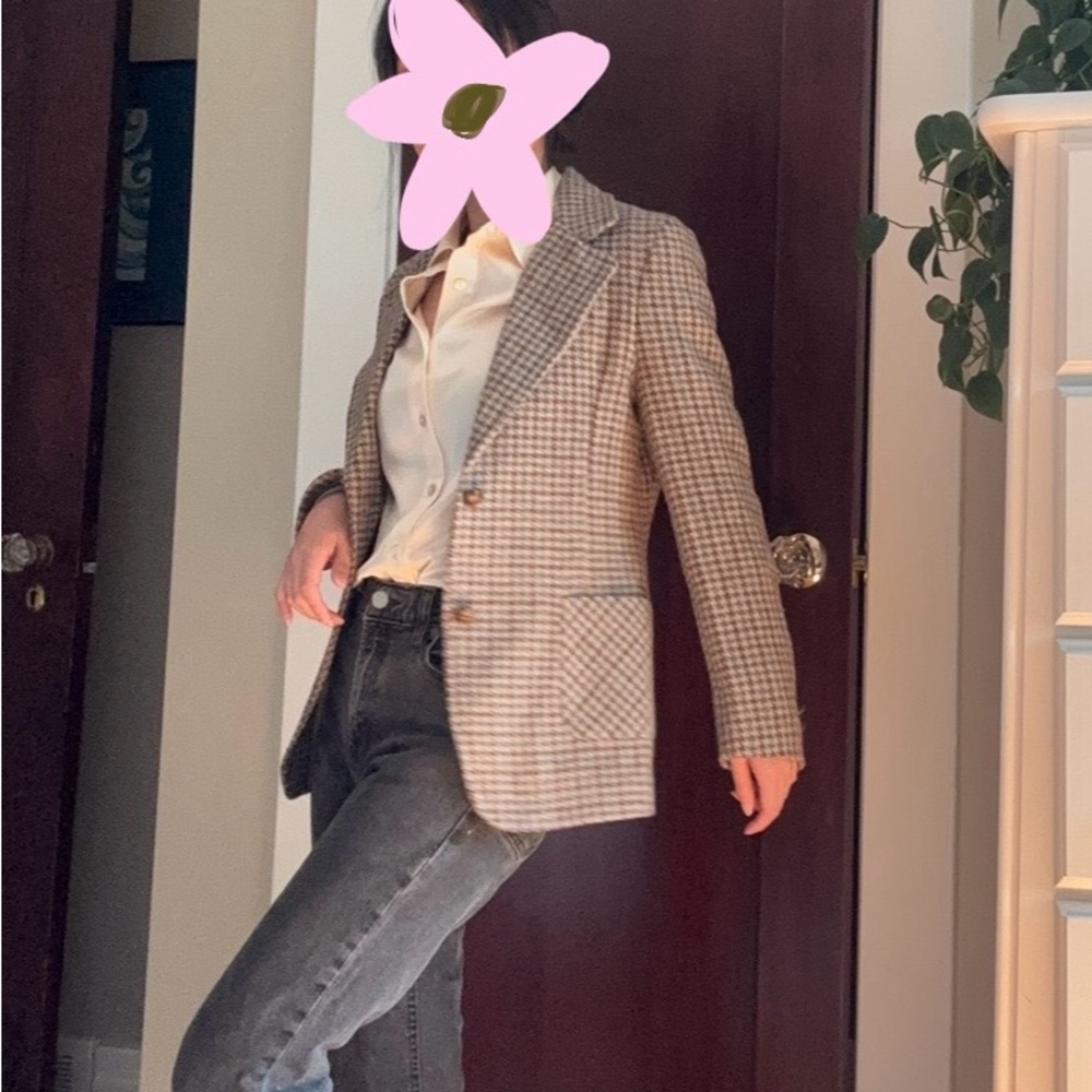 Classic Houndstooth Blazer for Women
